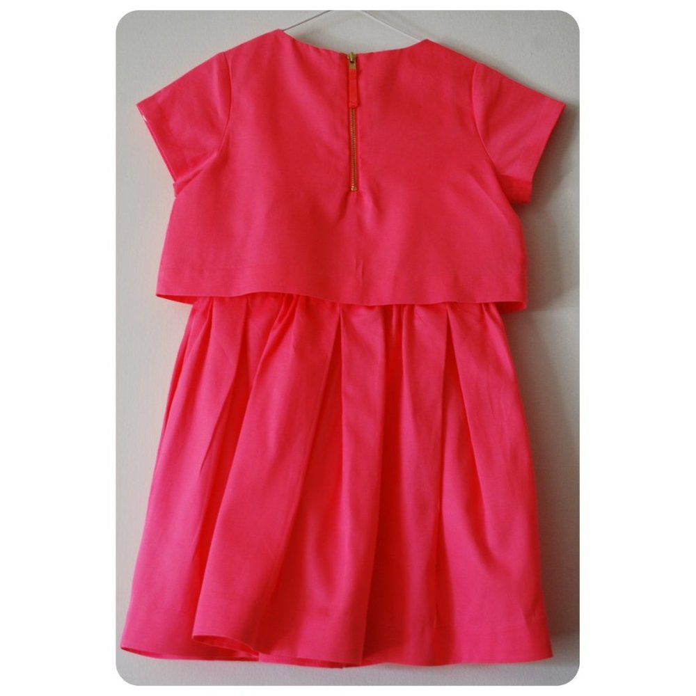 J Crew Crewcuts Pink Preppy Dress Easter Girls Size 4 - Picture 2 of 3